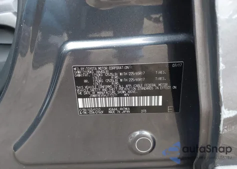 2017 Toyota Rav4 Xle из США, поврежденный, VIN JTMRFREV5HJ172271